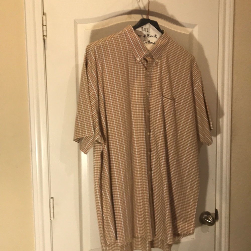 Cutter & Buck Short Sleeve Button-down Plaid Shirt